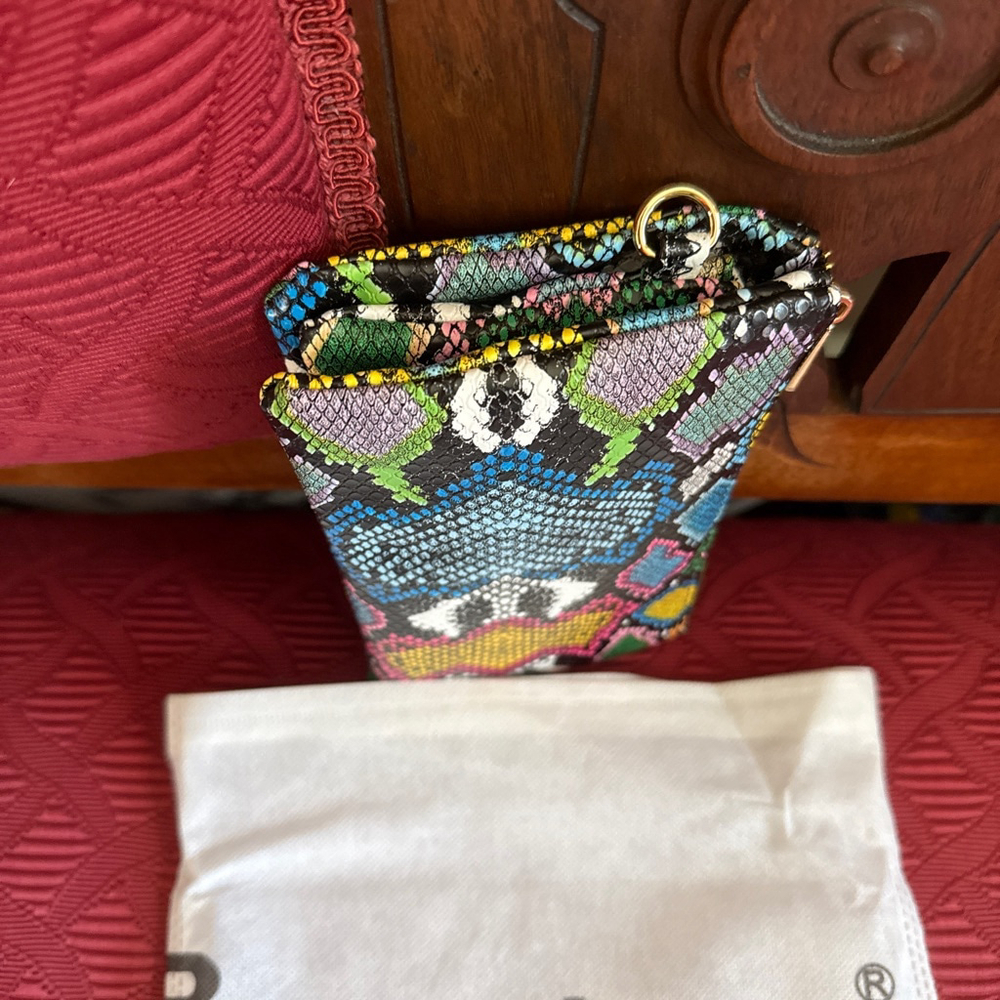 Brentano Multi-color Python Blue Crossbody/Clutch… - image 6